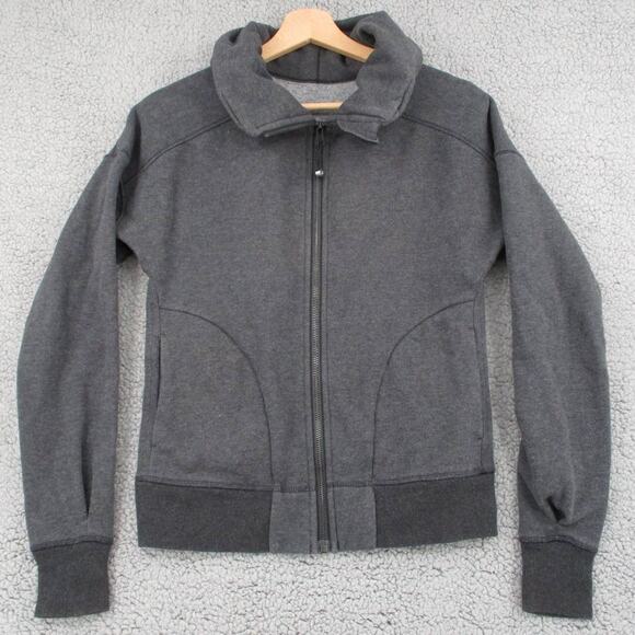Lululemon Women's Hug It Out Jacket in Heathered Speckled Black/ Gray Size US 4 - Picture 1 of 10